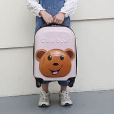 LIVEFY dječji kofer Bear 31 × 44 cm, ružičasta