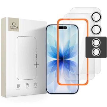 Tech-protect Easy Set 3x zaštitno staklo za iPhone 17