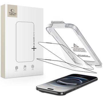 Tech-protect Quick Set 2x zaštitno staklo za iPhone 17 Air, crno