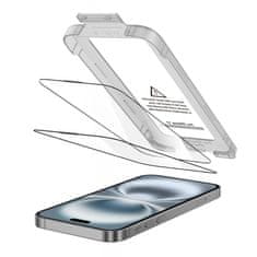 Tech-protect Quick Set 2x zaštitno staklo za iPhone 17, crno
