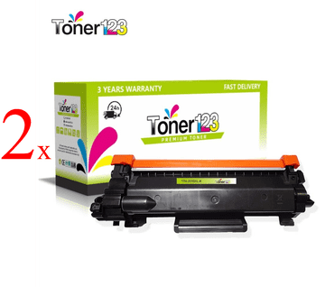 Toner123 Komplet Brother TN-2510 XL / DCP - L2620, L2627, L2660, L2665 / HL - L2400, L2445, L2447 / MFC - L2800, L2827, L2860 zamjenski toneri (2) - 2 × crna XL