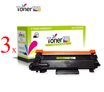 Toner123 Komplet Brother TN-2510 XL / DCP - L2620, L2627, L2660, L2665 / HL - L2400, L2445, L2447 / MFC - L2800, L2827, L2860 zamjenski toneri (3) - 3 × crna XL