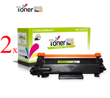 Toner123 Komplet Brother TN-2590 XL / DCP - L2600, L2622, L2640 / HL - L 2402, L2442, L2460 / MFC - L2802, L2862, L2922 zamjenski toneri (2) - 2 × crna XL