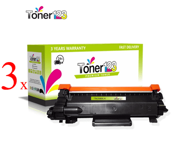 Toner123 Komplet Brother TN-2590 XL / DCP - L2600, L2622, L2640 / HL - L 2402, L2442, L2460 / MFC - L2802, L2862, L2922 zamjenski toneri (3) - 3 × crna XL