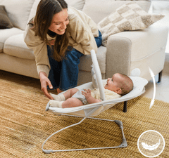 MoMi Sjajna dječja ljuljačka, 8 melodija, 3 razine vibracije, roza