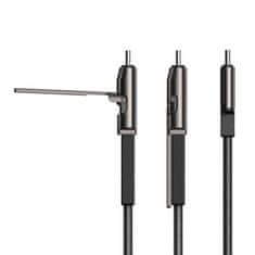 Ksix Ultrabrzi kabel za punjenje sa stalkom, 60W, USB-C na USB-C, pleteni, 1.0m