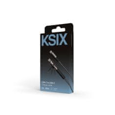 Ksix Ultrabrzi kabel za punjenje sa stalkom, 60W, USB-C na USB-C, pleteni, 1.0m