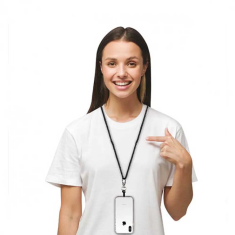 Ksix COPY Univerzalna vezica sa karticom za mobilne telefone, crna