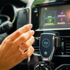 Ksix Univerzalni auto držač za smartphone, QI bežično punjenje 15 W, ploča
