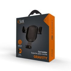 Ksix Univerzalni auto držač za smartphone, ventilacija, 360* rotacija, crni