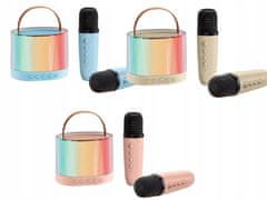 Verkgroup Set LED RGB baterijski karaoke zvučnik Bluetooth 5.3 2x mikrofon USB