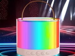 Verkgroup Set LED RGB baterijski karaoke zvučnik Bluetooth 5.3 2x mikrofon USB