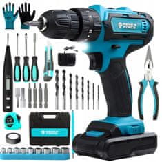 Dexxer Set 21V bežični udarni odvijač 50Nm 2x 2Ah Li-ion LED bitova u kutiji