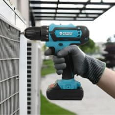 Dexxer Set 21V bežični udarni odvijač 50Nm 2x 2Ah Li-ion LED bitova u kutiji