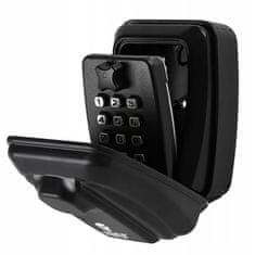 Dexxer Kombinirani zidni sef za ključeve i kartice do 12 brojeva, crni