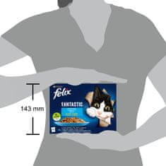 Felix Fantastic mokra hrana za mačke, tuna, losos, iverak i bakalar, u želeu, 72x85g