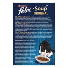 Felix Soup za mačke, govedina, piletina i janjetina, 8x(6x48g)