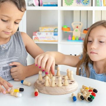 InnovaGoods Drveni Memo Šah Taeda 26 Dijelovi