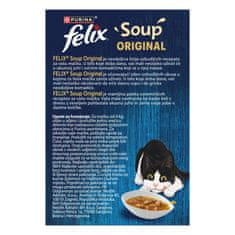 Felix Soup za mačke, bakalar, tuna, morski list, 8x (6x48g)