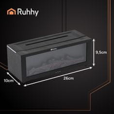 Ruhhy Dekorativni LED difuzor za kamin 150ml USB ovlaživač zraka + daljinski upravljač