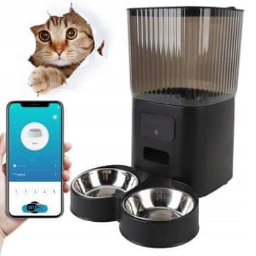 hurtnet Bežični WiFi automatski pametni dozator hrane 5L APP crne boje NUXIE