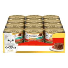 Gourmet Hrana za mačke Gold Savoury Cake, komadići govedine, 24x85g