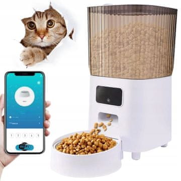 hurtnet Bežični WiFi automatski pametni dozator hrane 5L APP bijeli NUXIE