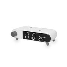 Ksix Retro, bežični punjač, alarm/budilica, mjerač temperature, bijeli