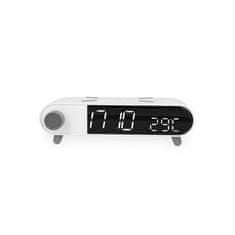 Ksix Retro, bežični punjač, alarm/budilica, mjerač temperature, bijeli