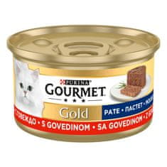 Gourmet Zlatna pašteta za mačke, govedina, 24x85g