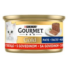Gourmet Zlatna pašteta za mačke, govedina, 24x85g