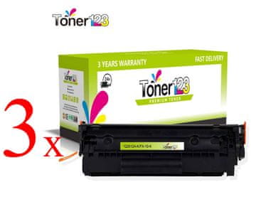 Toner123 Komplet Canon FX-10 / 0263B002 / Fax L100, L120, L140, L160 / MF 4010, 4018, 4120, 4122, 4140, 4150, 4270, 4320, 4330, 4340, 4350, 4370, 4380, 4650, 4660, 4690 zamjenski toneri (3) - 3 × crna