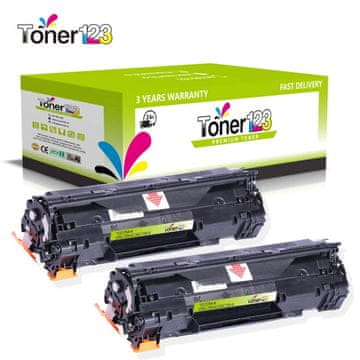 Toner123 Komplet HP 78A / CE278A / LaserJet M1536, P1560, P1566, P1567, P1568, P1569, P1601, P1602, P1603, P1604, P1605, P1606, P1607, P1608, P1609 zamjenski toneri (2) - 2 × crna