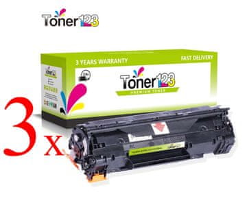 Toner123 Komplet Canon 725 / 3484B002 / CRG-725 / LBP-6000, LBP-6020, LBP-6030 / MF-3010 zamjenski toneri (3) - 3 × crna