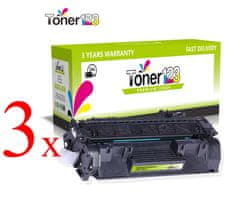 Toner123 Komplet HP 05X / CE505X / LaserJet P2050, P2053, P2054, P2055, P2056, P2057 zamjenski toneri (3) - 3 × crna XL