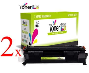 Toner123 Komplet HP 05A / CE505A / LaserJet P2030, P2033, P2034, P2035, P2036, P2037, P2050, P2053, P2054, P2055, P2056, P2057 zamjenski toneri (2) - 2 × crna