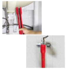 Netscroll Večnamenski vodovodni ključ, vodovodni ključ za ventile, čvrsta plastika + aluminij, idealan za pipe i ventile, pristup do teško dostupnih mjesta, PlumbStar