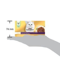 Gourmet Gold Succulent Delights hrana za mačke, piletina i govedina, 12 x (4 x 85 g)