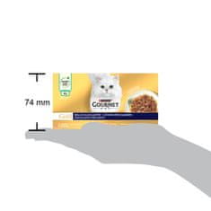 Gourmet Gold Succulent Delights hrana za mačke, losos i morska riba, 12 x (4 x 85 g)