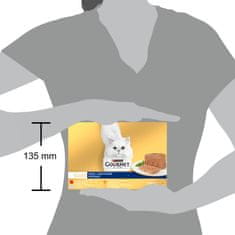 Gourmet Gold pašteta za mačke, govedina, puretina, jetra i tuna, 8 x (12 x 85 g)