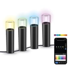 Ksix Set od 4 SmartLED vanjska svjetionika, WiFi + APP uključen,12W, 200 lumena