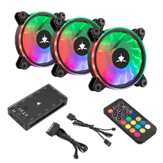 White Shark ventilator GCF-S028-004 NEBULA-2 crni ARGB komplet