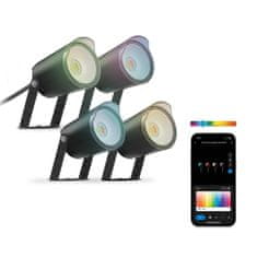 Ksix Set od 4 vanjska reflektora SmartLED, WiFi+APP uključen, 18W, 900 lumena