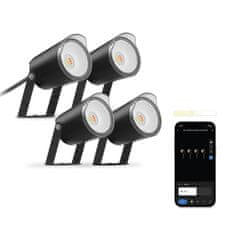 Ksix Set od 4 vanjska reflektora SmartLED, WiFi+APP uključen, 18W, 900 lumena