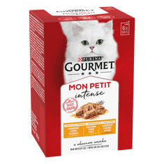 Gourmet Mon Petit mokra hrana za mačke, piletina, patka i puretina, 8 x (6 x 50 g)