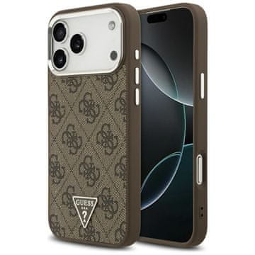 Guess GUESS maskica za IPHONE 17 Pro Max kompatibilan iz MagSafe GUHMP17XP4TSRCMW (PU 4G W/Triangle Logo SL) smeđa