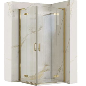 REA Tuš kabina REA Hugo 80x80 Gold Brush