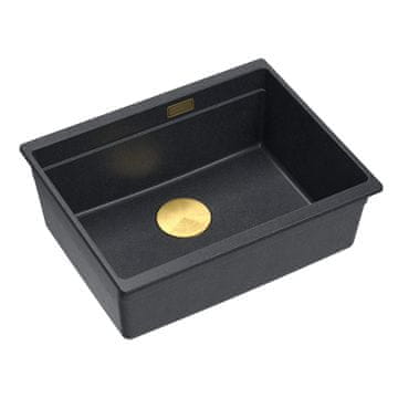 QUADRON granitni sudoper Logan 100 Black Metallic