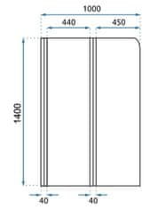 REA Zaslon Rea Agat-2 100 na kadni, sklopivi BRUSH GOLD