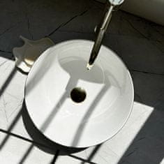 REA Keramički umivaonik na ploči REA STELLA Gold Brush / White